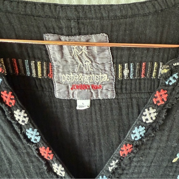 Pete & Greta Johnny Was Blouse with Pockets Southwest Embroidery - Picture 4 of 6